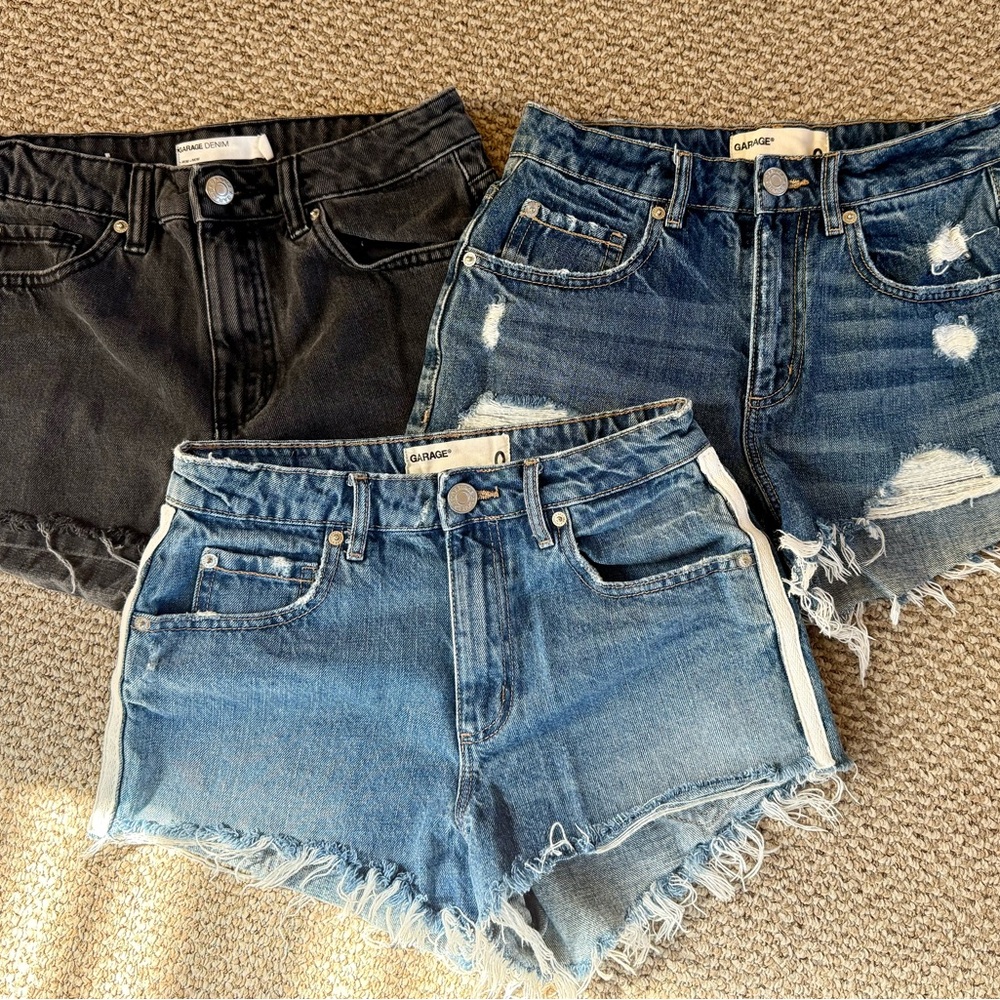 Lot of 3 pairs of Garage Denim Shorts